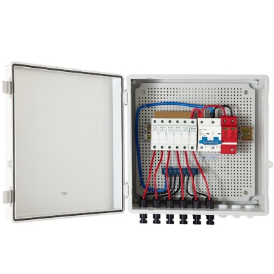 390*390*185 PV Combiner Box 500VDC با حفاظت SPD از مواد ABS