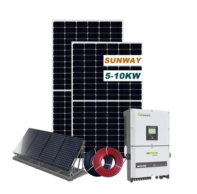 60 هرتز کامل در شبکه سیستم خورشیدی سقف 10kw سیستم خورشیدی در شبکه