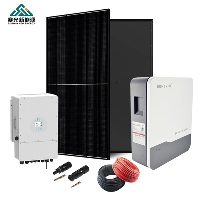 سیستم انرژی خورشیدی هیبریدی با باتری LiFePO4 فاز 3 5kw 8kw 10kw 48v