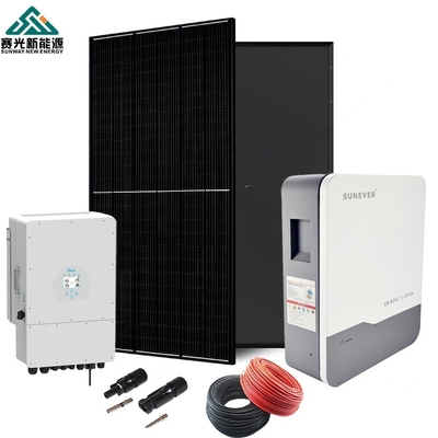 سقف نصب باتری سرب اسید 5kw 8kw 10kw سیستم انرژی خورشیدی برای خانه در حالت هیبریدی