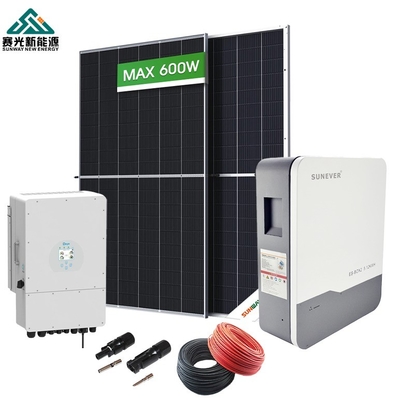 سقف نصب باتری سرب اسید 5kw 8kw 10kw سیستم انرژی خورشیدی برای خانه در حالت هیبریدی