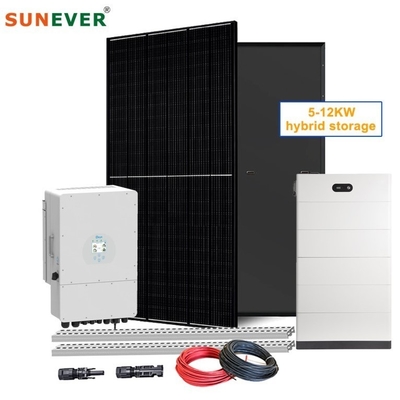 زمان کار 24 ساعته 6kW 8kW 10kW باتری هیبریدی سیستم انرژی خورشیدی سرب اسید برای خانه