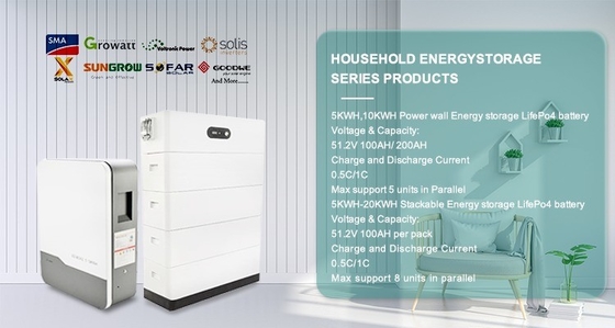 باتری 48 ولت Lifepo4 برای خانه ذخیره انرژی خورشیدی همه در یک 10kwh خارج از شبکه