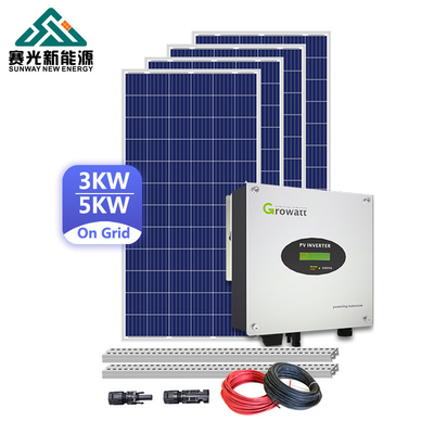 15kW انرژی خورشیدی در فضای باز در سیستم شبکه با پانل های سیلیکون تک کریستال