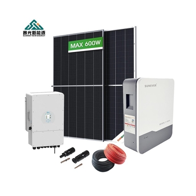 8kw 10kw 12kw خانه سیستم برق خورشیدی هیبریدی با Deye Growatt Afore ذخیره سازی اینورتر