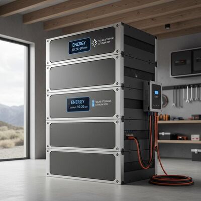 انرژی 10.24kWh تا 30kWh باتری ذخیره سازی خورشیدی لیتیوم یون محدوده قدرت خروجی 10 تا 20 KWh سیستم ذخیره سازی برق خارج از شبکه
