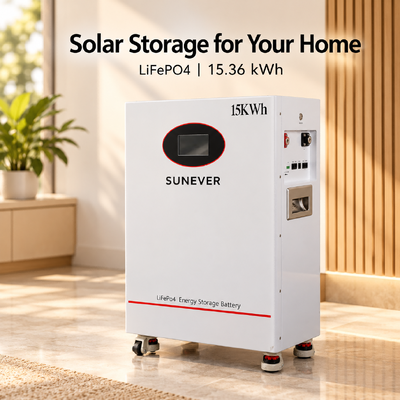 SUNEVER TD-15 15kWh باتری خورشیدی برای پشتیبان خانه 51.2V 300Ah LiFePO4