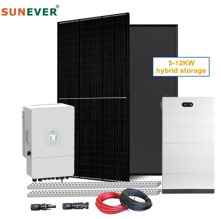 فرکانس خروجی 50 هرتز سیستم خورشیدی برق خانگی کیت کامل برای خانه 5kw 8kw 10kw 12kw