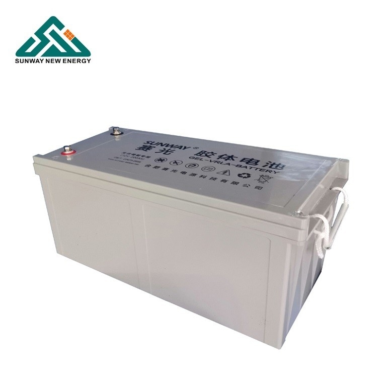 شارژ 12 ولت 200ah / 250ah باتری های گِل اسید سرب خورشیدی مواد انتخاب شده برای خورشیدی