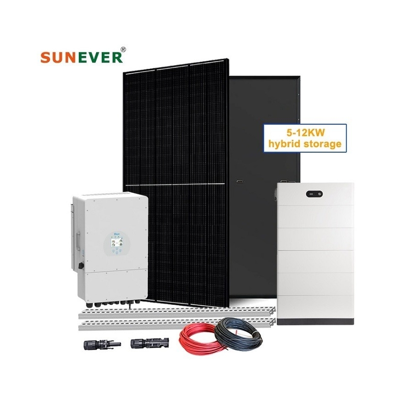 ولتاژ اسمی 48Vdc / 51.2Vdc سیستم پنل خورشیدی کیت کامل 5kw 6kw 8kw 10kw 12kw