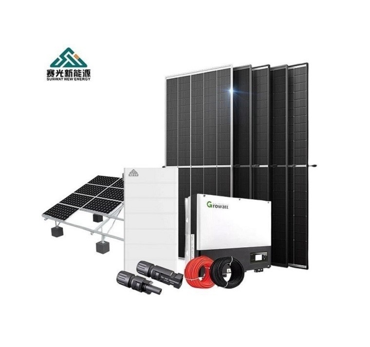 5KW 10KW سیستم انرژی خورشیدی برای ولتاژ خروجی 220v/380v 24 ساعت زمان کار