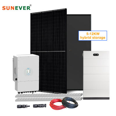 سیستم خورشیدی هیبریدی 5kw 8kw با باتری CE / RoHS / UN38.3 / MSDS