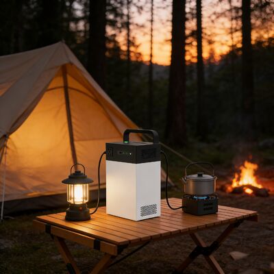 سیستم انرژی خورشیدی همه در یک 1004.8Wh 500W   Lithium Iron ESS با حالت شارژ دوگانه و انعطاف پذیری در داخل و خارج از خانه